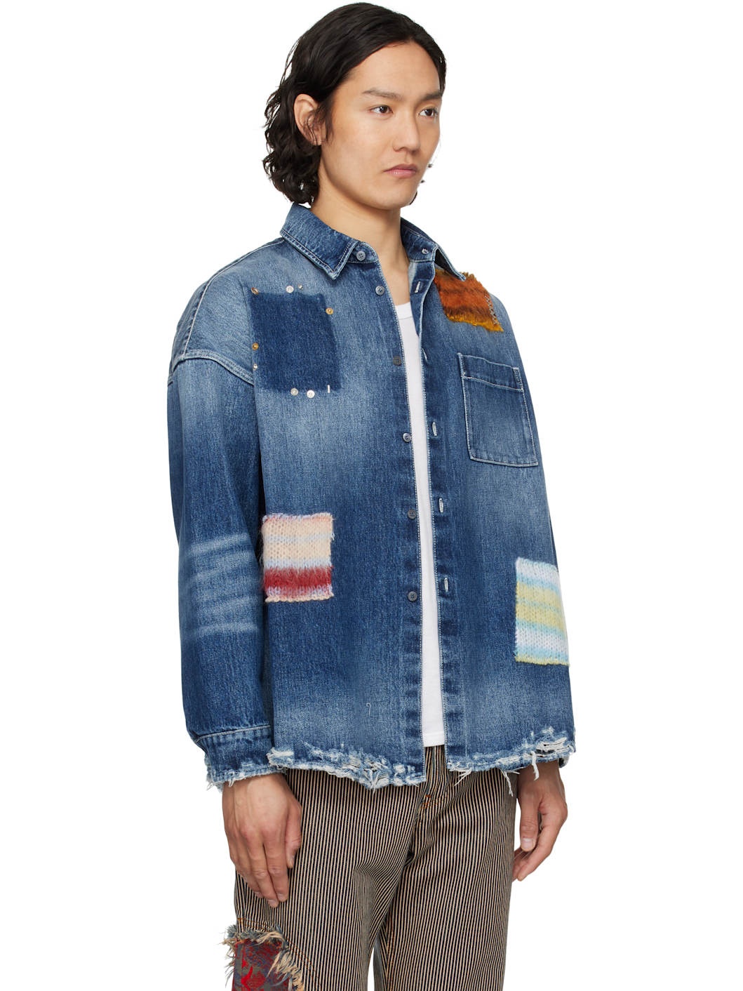 Blue Stone Cotton Denim Shirt - 2