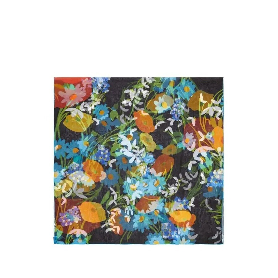 Burberry Poppy Garden Floral Print Silk Scarf - 2