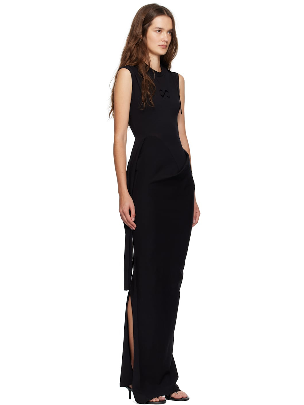 Black Sleevy Maxi Dress - 2