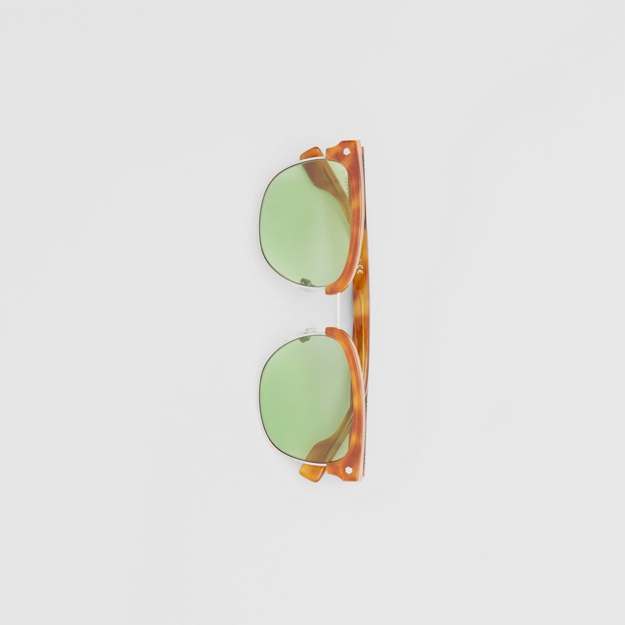 Icon Stripe Detail Square Frame Sunglasses - 4