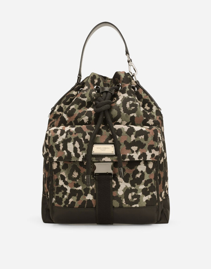 Camouflage jacquard hobo bag 1
