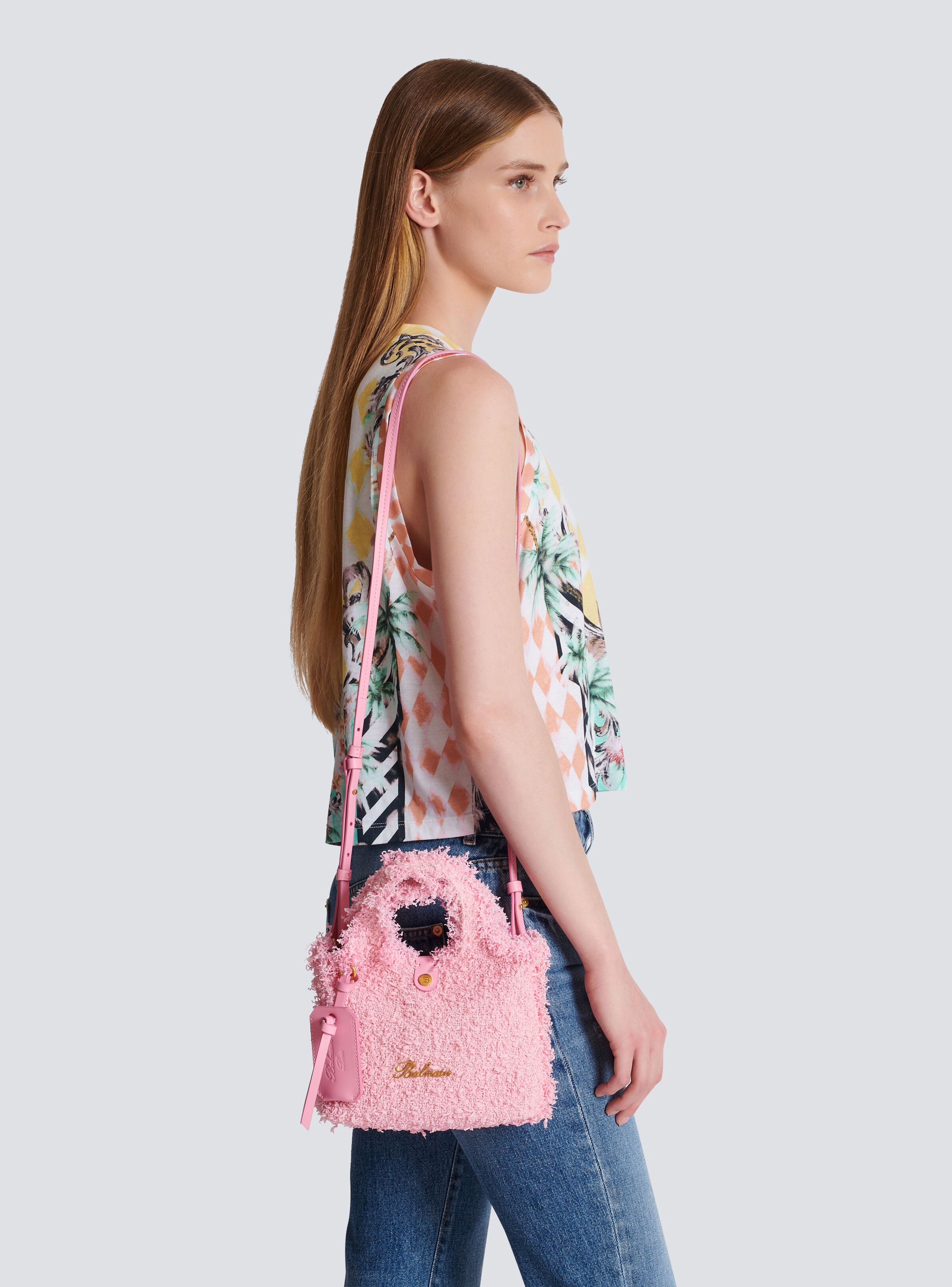 Mini B-Army Grocery Bag in tweed - 7