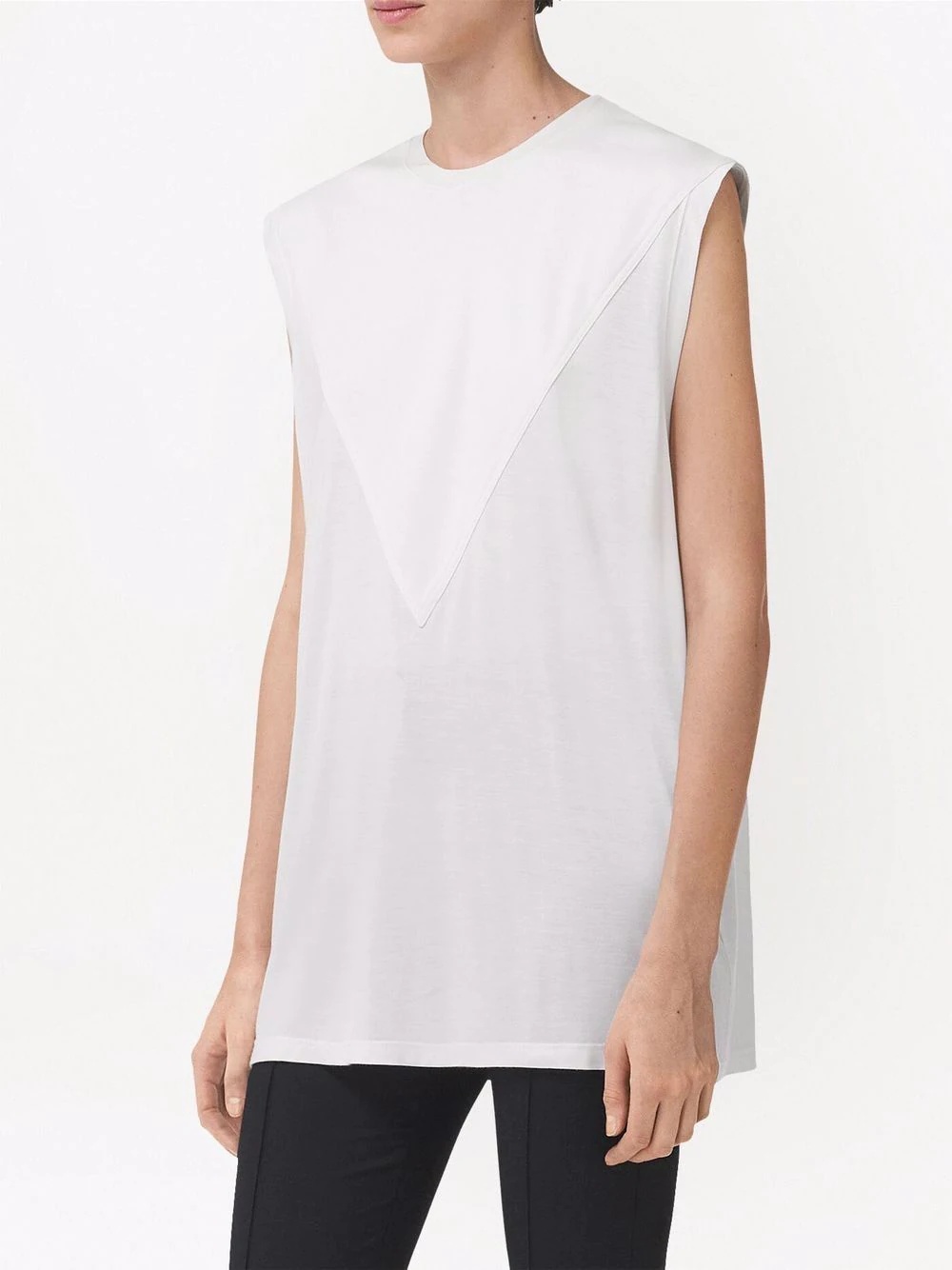 panel detail sleeveless top - 3
