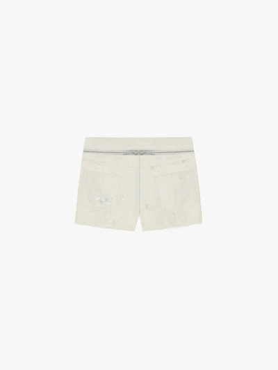 Givenchy SHORTS IN DESTROYED DENIM WITH METALLIC ZIP outlook