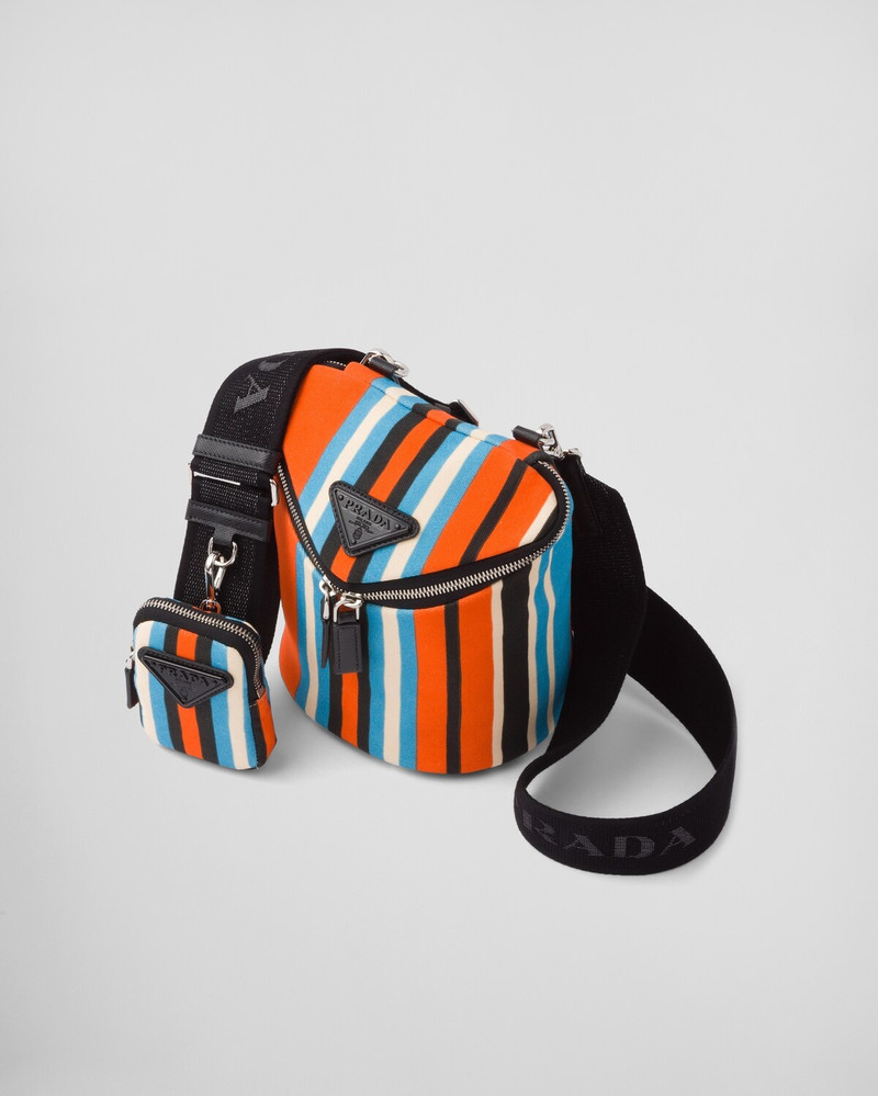 Printed canvas shoulder bag 3