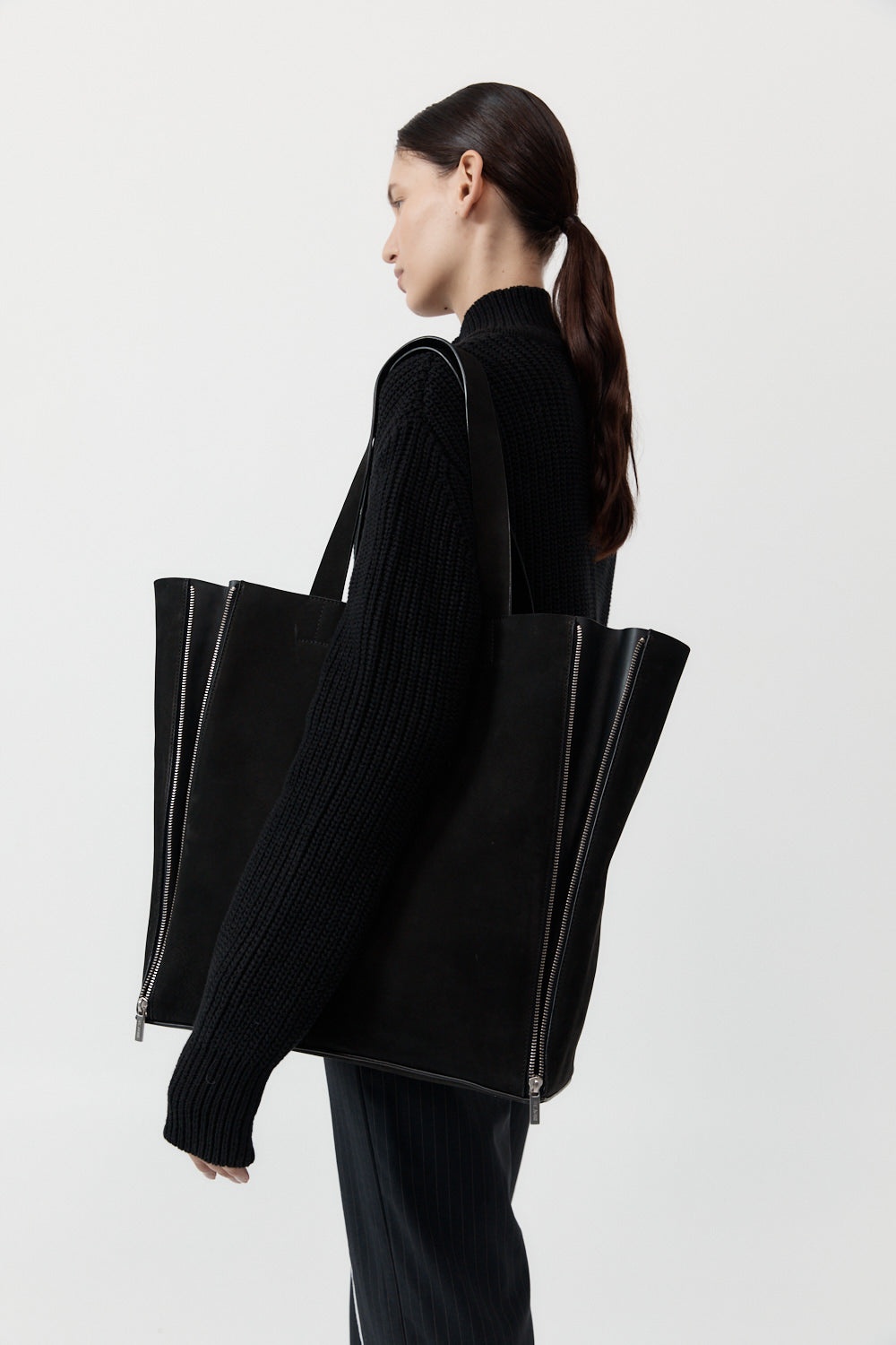 Zip Tote Bag - Black - 3