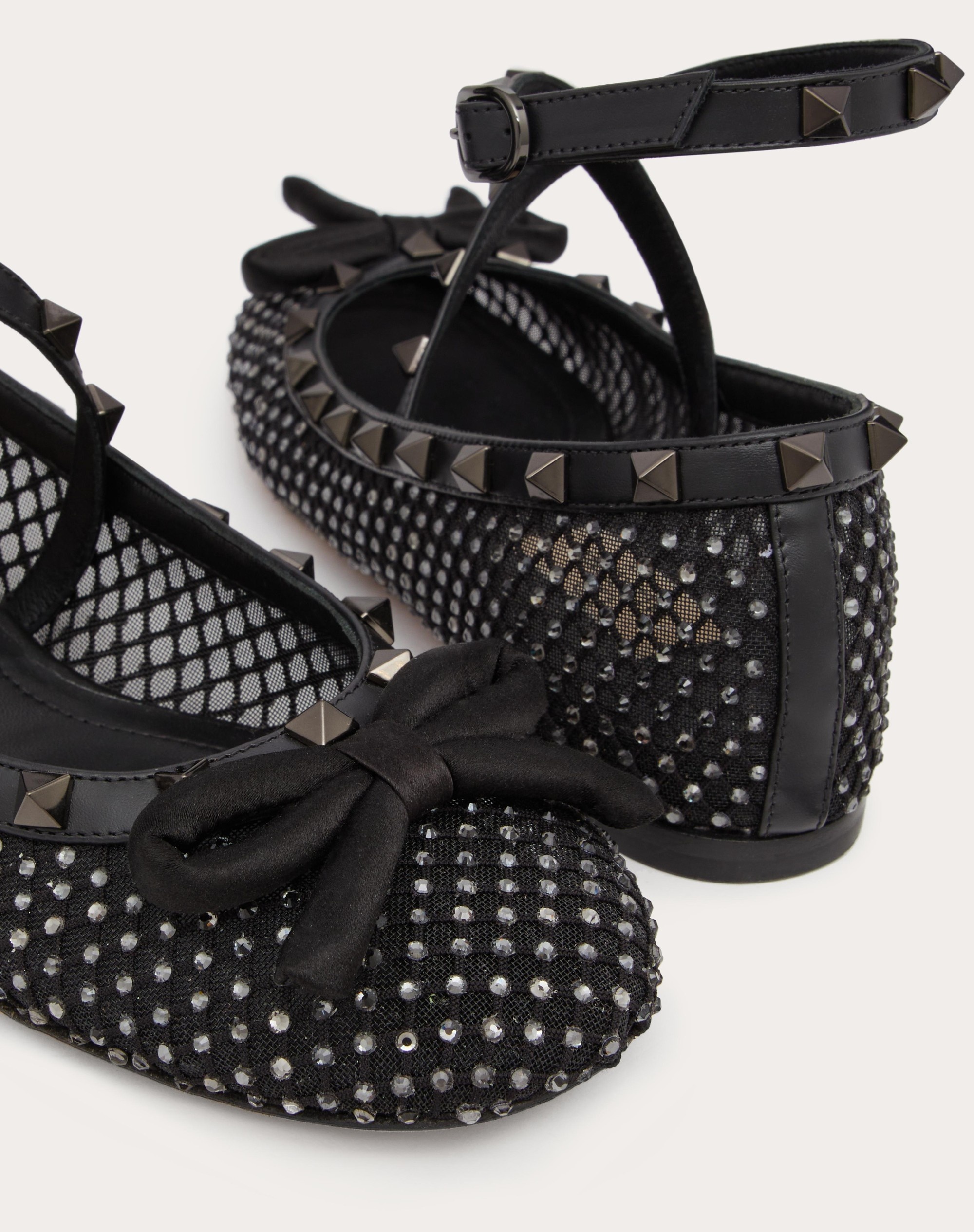 ROCKSTUD MESH BALLERINA WITH CRYSTALS AND MATCHING STUDS - 5