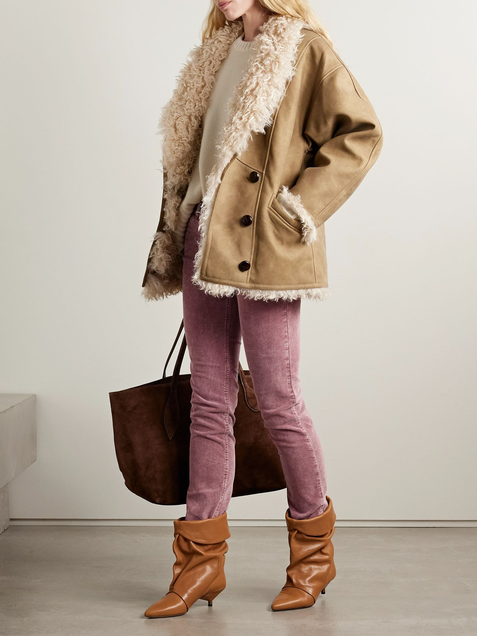 Leniya cotton-blend corduroy skinny pants Pink - 2