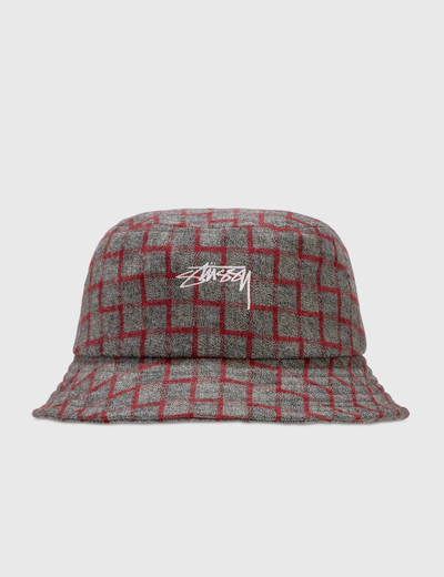 Stüssy Brent Check Wool Bucket Hat outlook