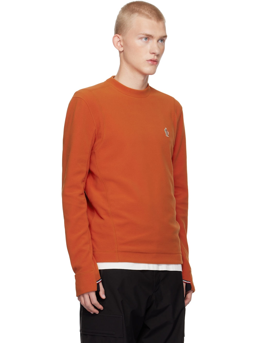 Orange Stretch Fleece Sweatshirt - 2