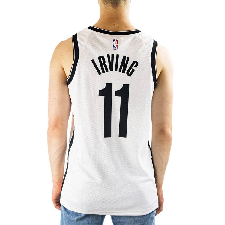 Nike NBA SW Fan Edition Brooklyn Nets Kyrie Irving 11 Basketball Sports Jersey White CW3584-105 - 4