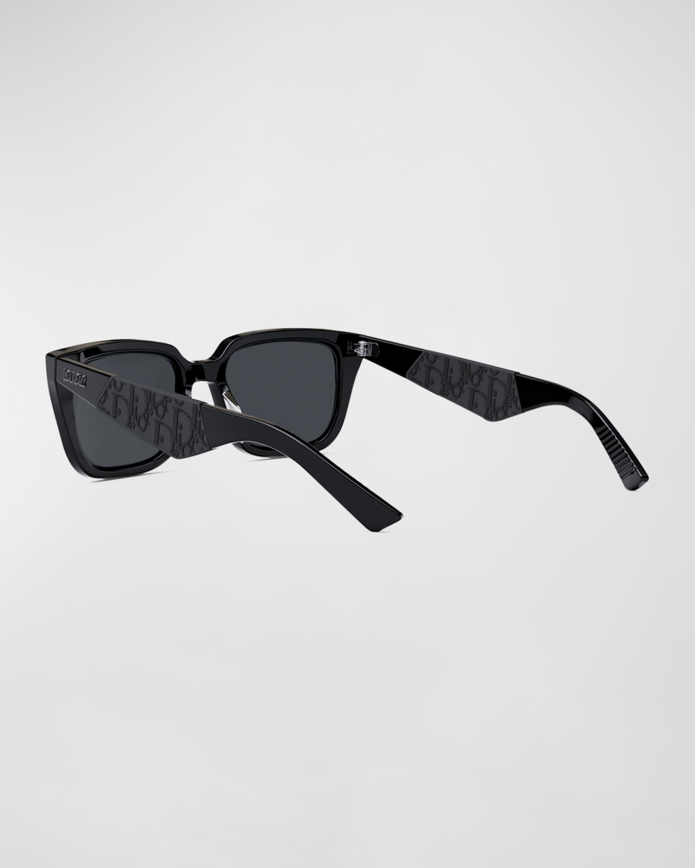 Men's Rubber Logo Square Acetate Sunglasses - 2