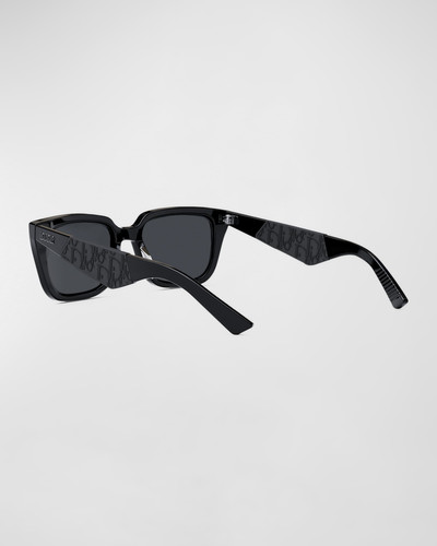 Dior Men's Rubber Logo Square Acetate Sunglasses outlook