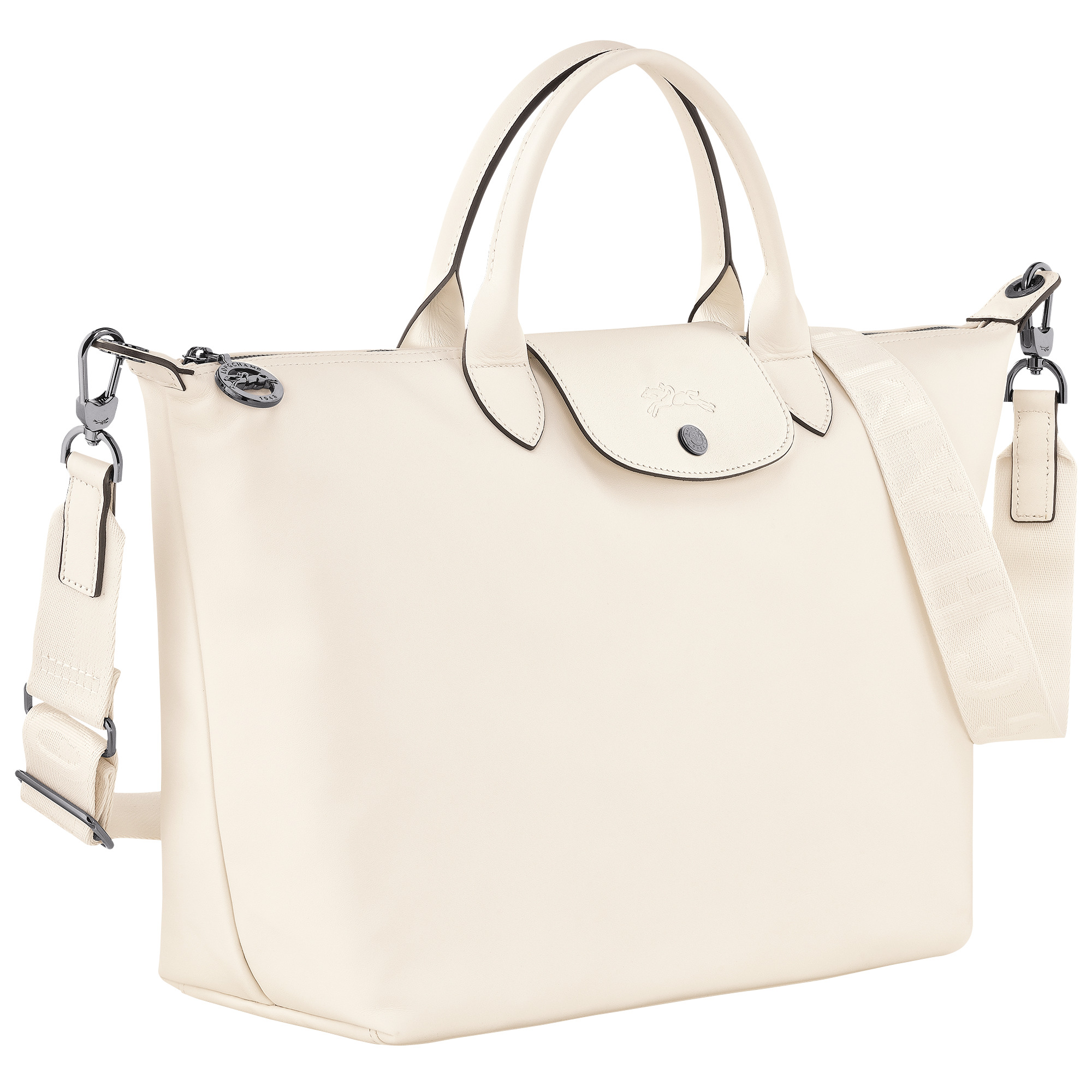 Le Pliage Xtra L Handbag Ecru - Leather - 2