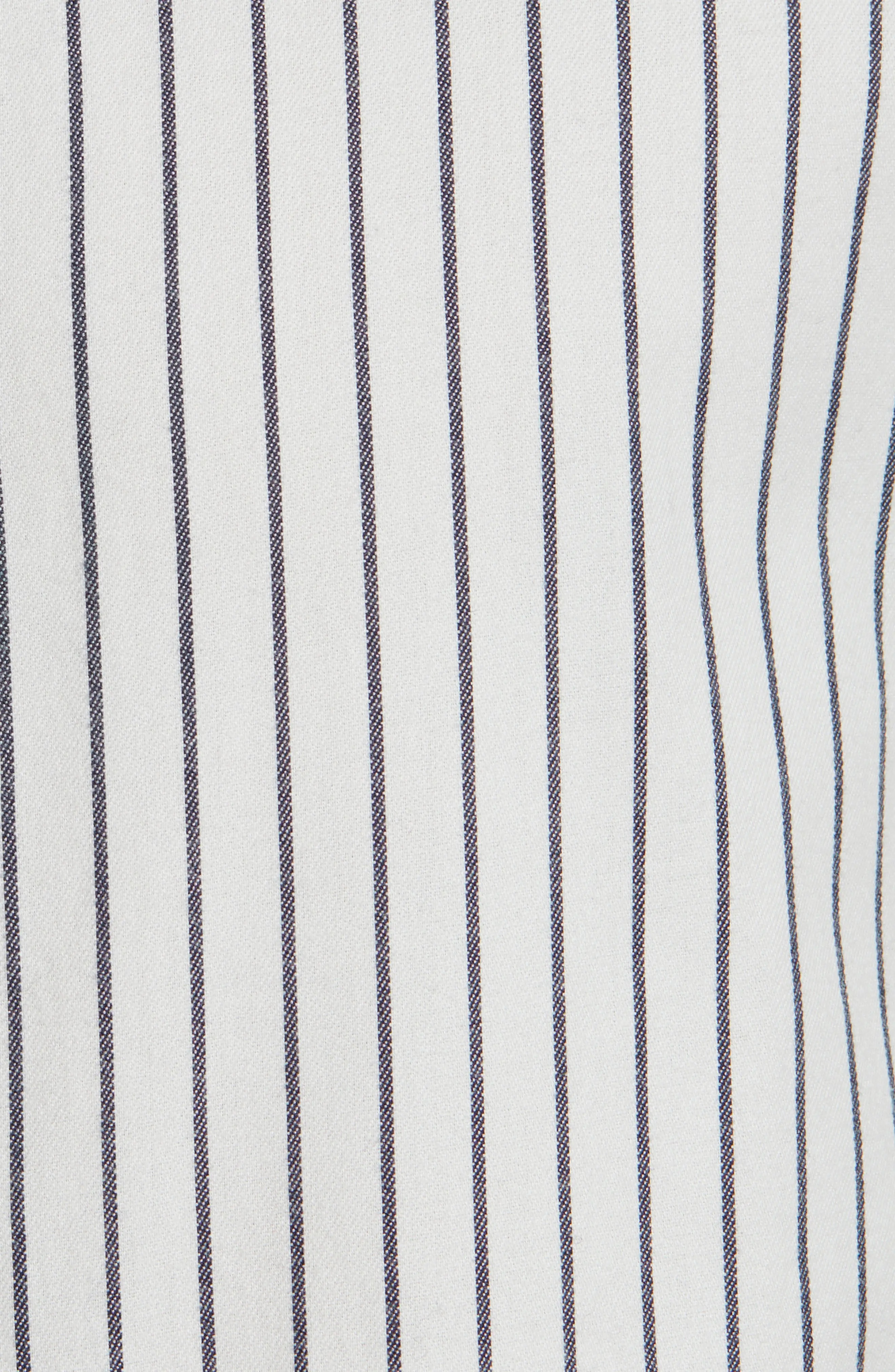 Classic Fit Stripe Cotton Button-Up Shirt - 5