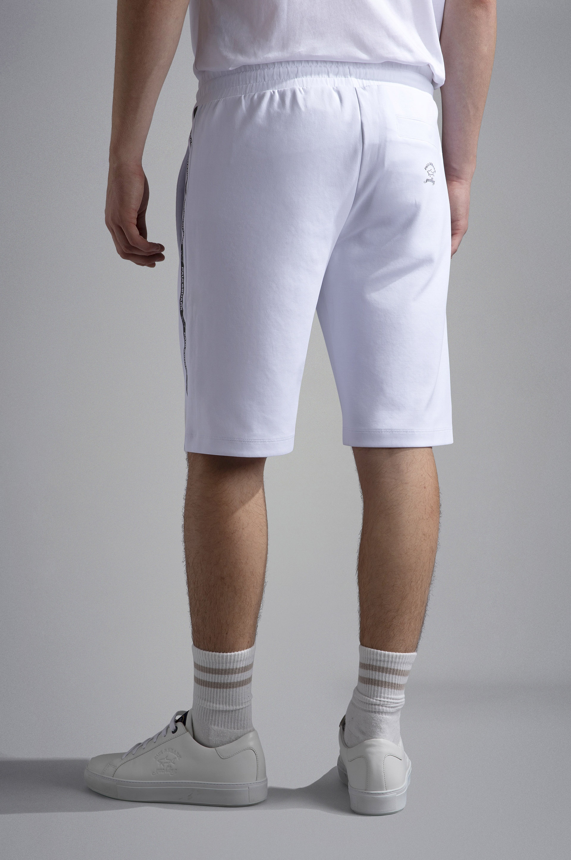 COTTON BERMUDA SHORTS WITH REFLEX PRINT - 3