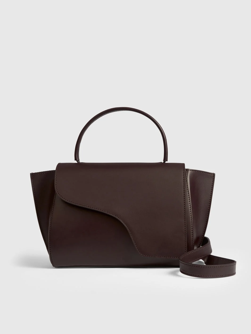 Arezzo Walnut Leather Handbag - 1
