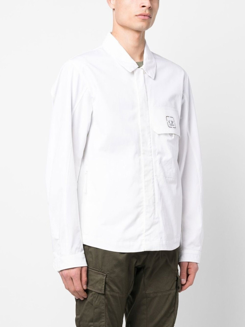 logo-print cotton shirt jacket 3