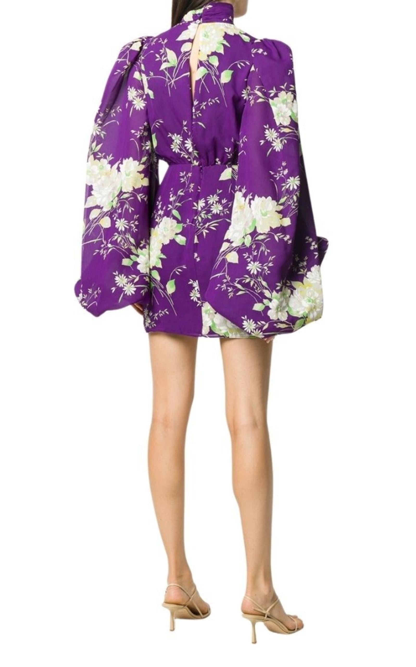 Gobi Floral-print Silk Mini Dress - 5