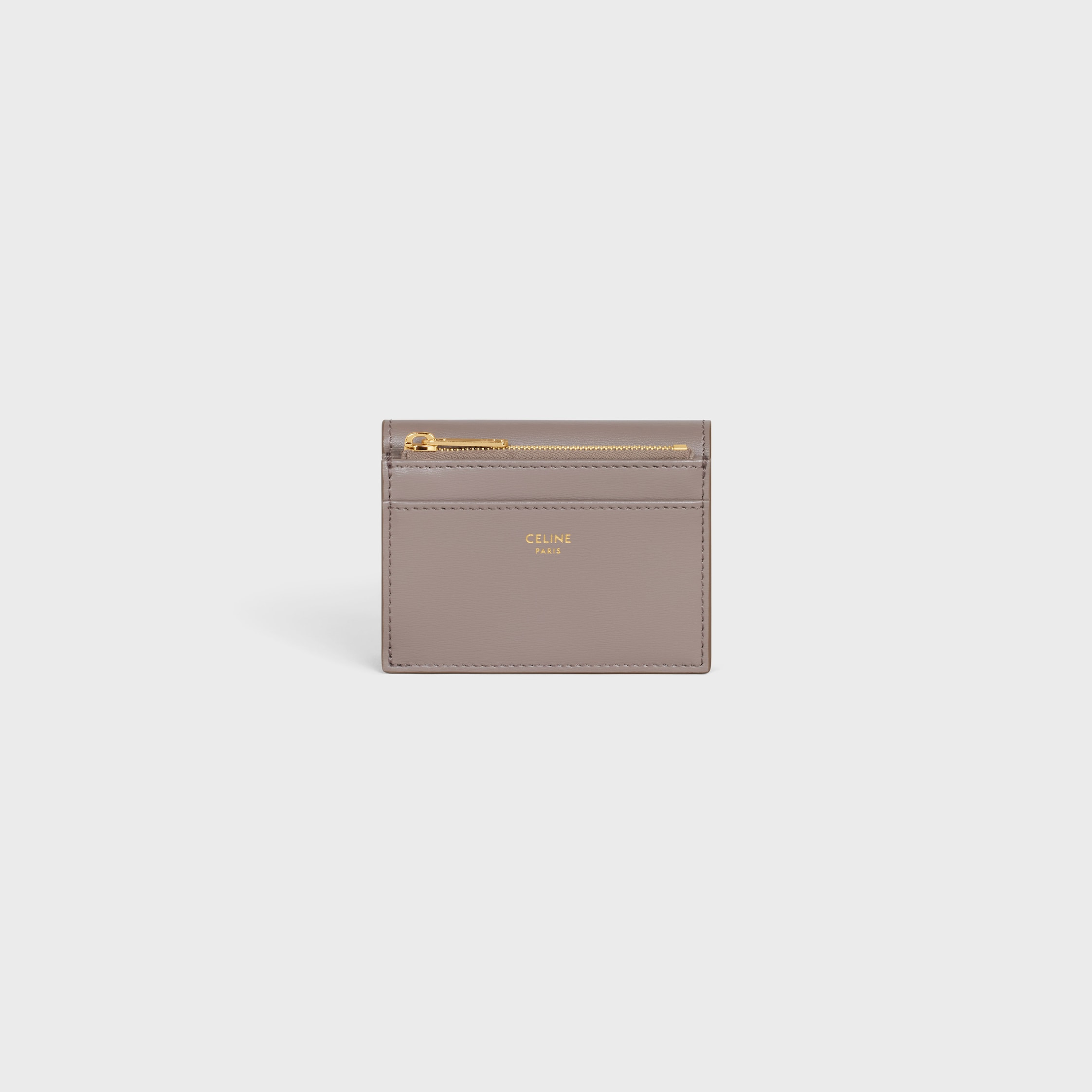 COMPACT WALLET WITH COIN TRIOMPHE in Shiny calfskin - 3