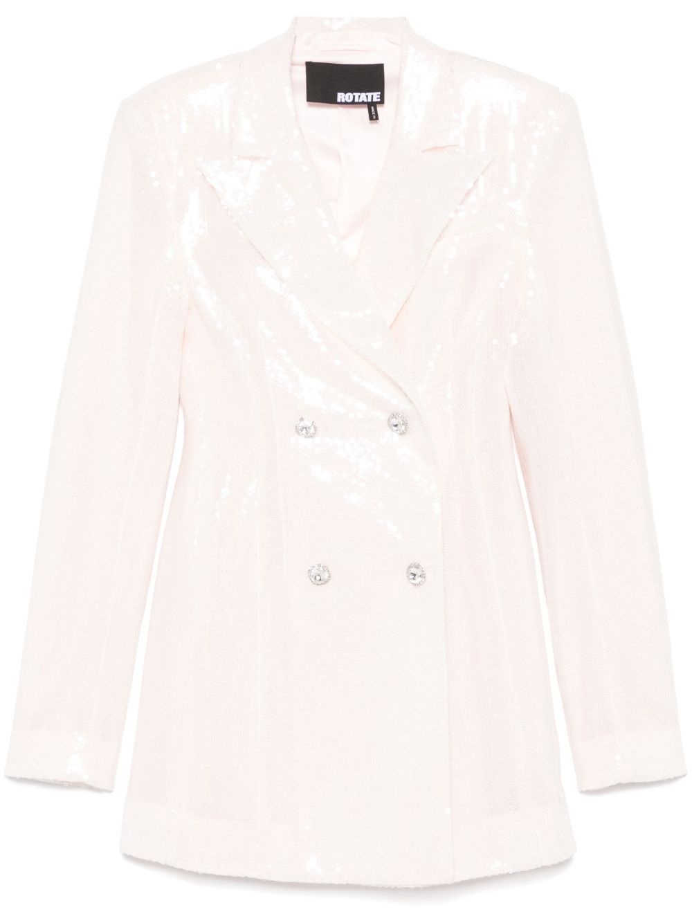 sequinned blazer-style mini dress - 1