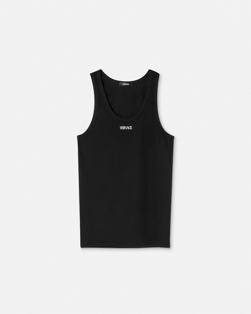 Logo Ribbed Tank Top - 1