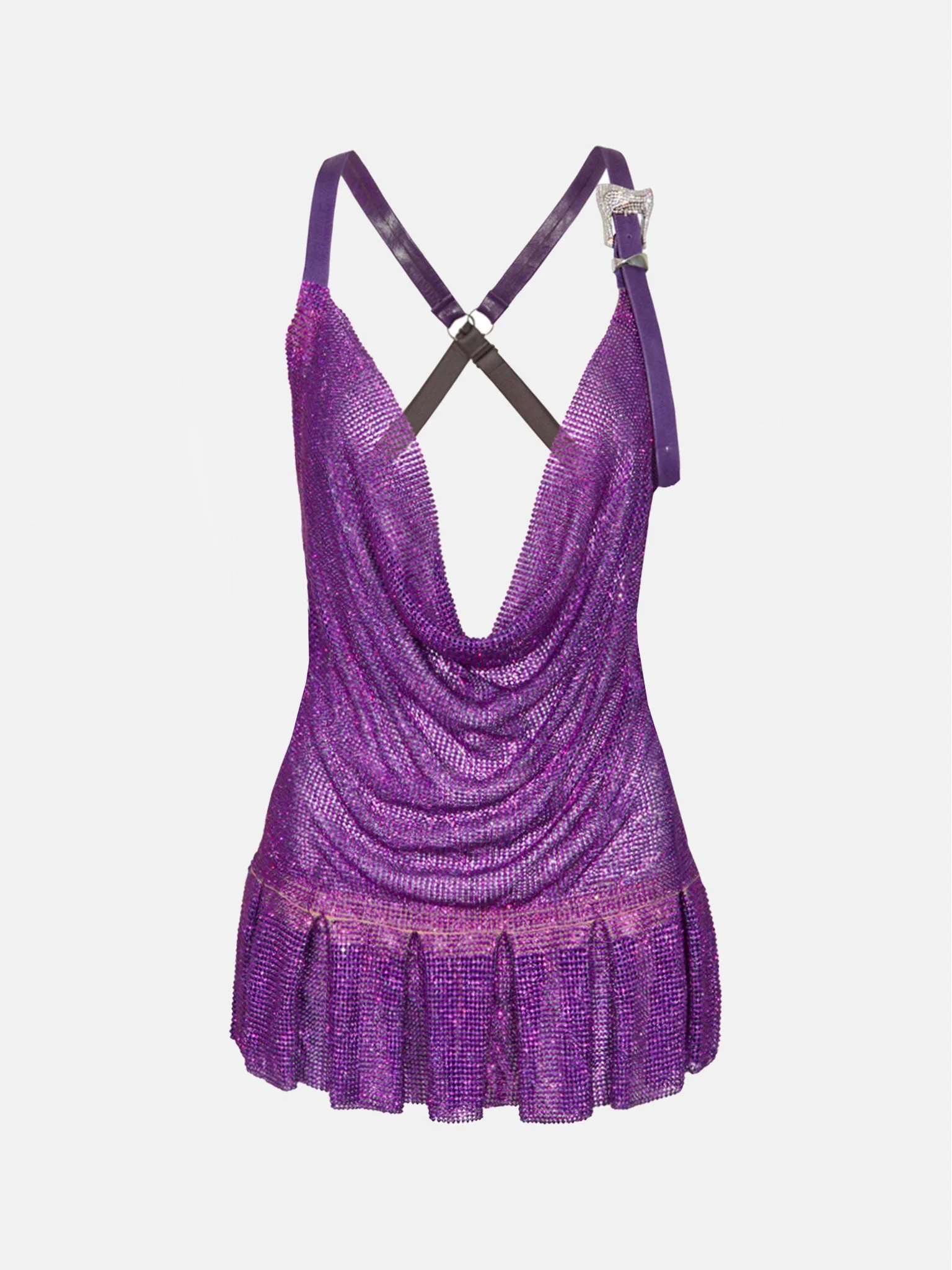 BARBARA MINI DRESS AMETHYST - 1