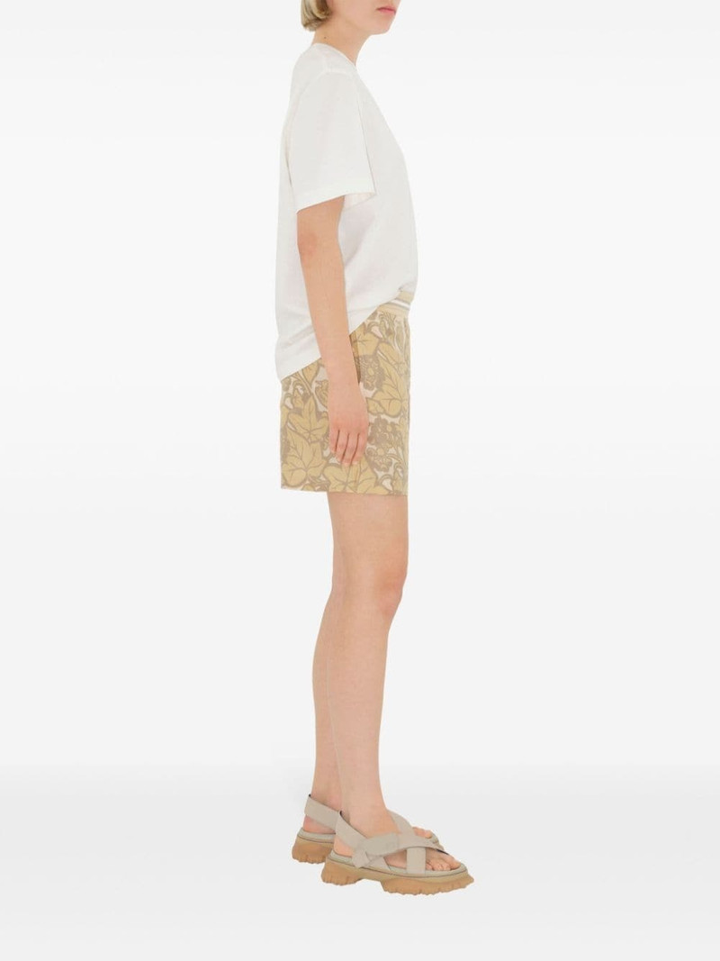 botanical-print silk shorts 3