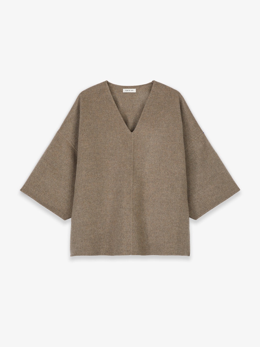 Wool Cashmere V-Neck Lounge Tee - 1