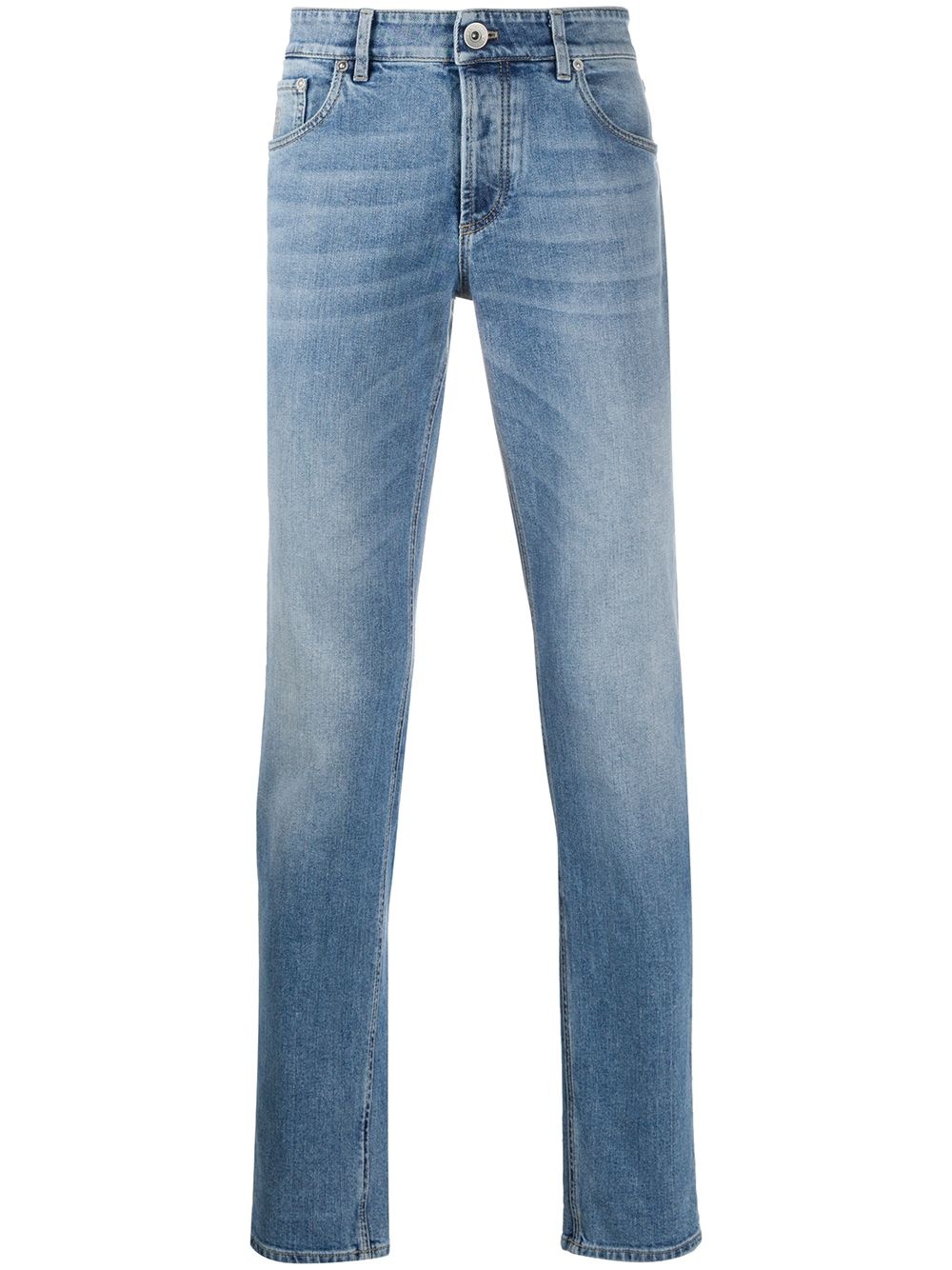 whiskered straight jeans - 1