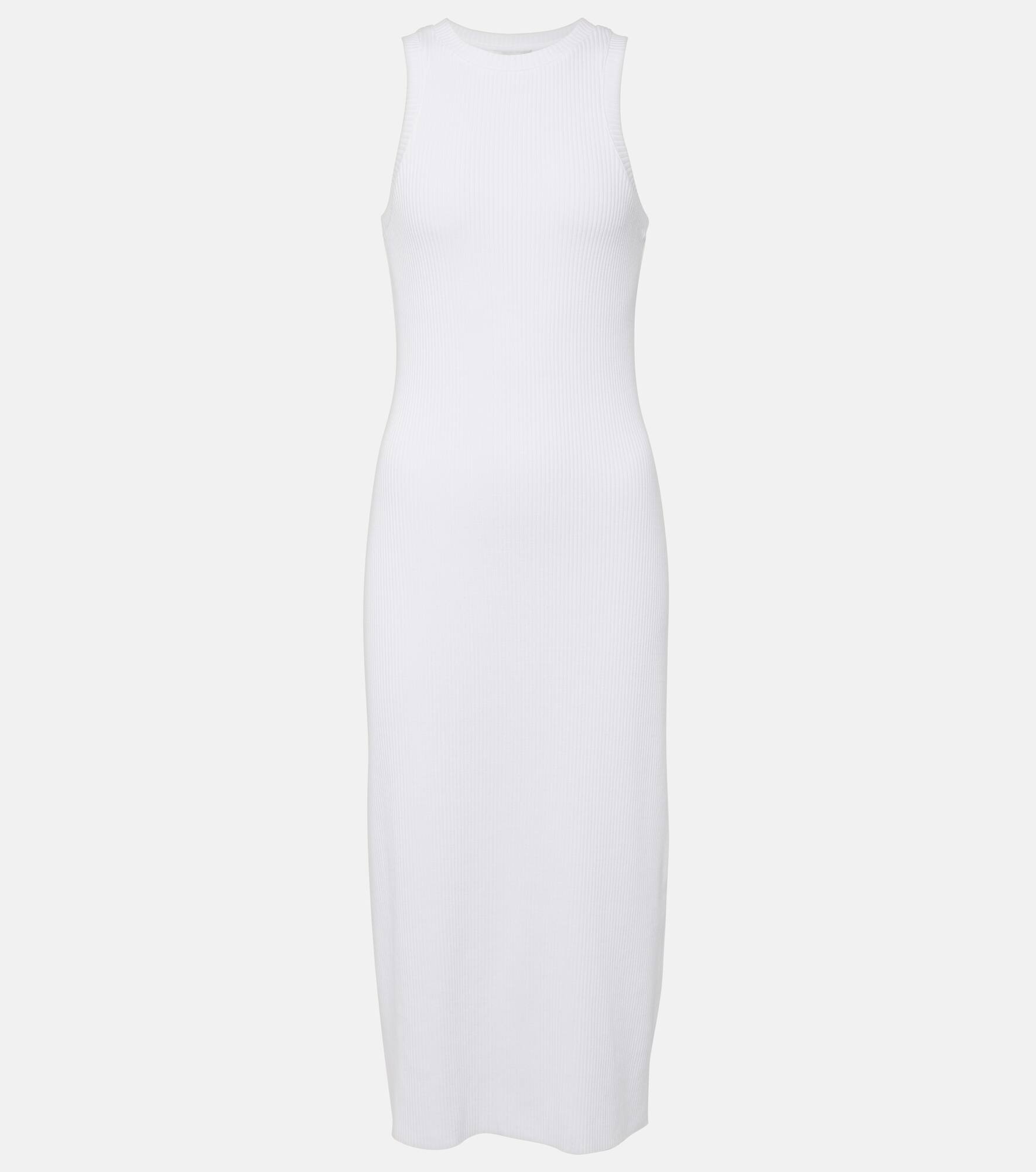 Ribbed-knit jersey midi dress - 1