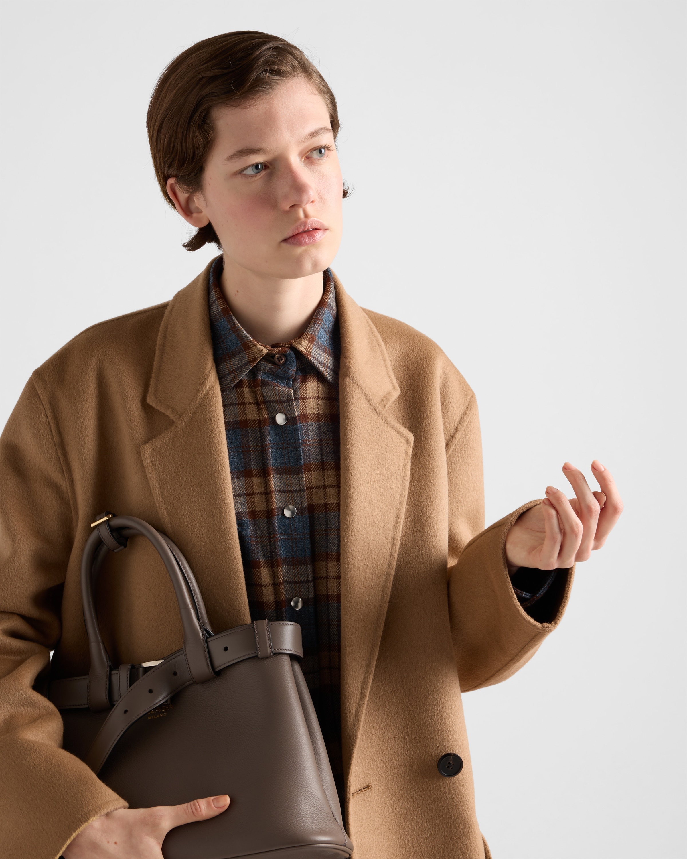 Checked wool twill shirt - 6
