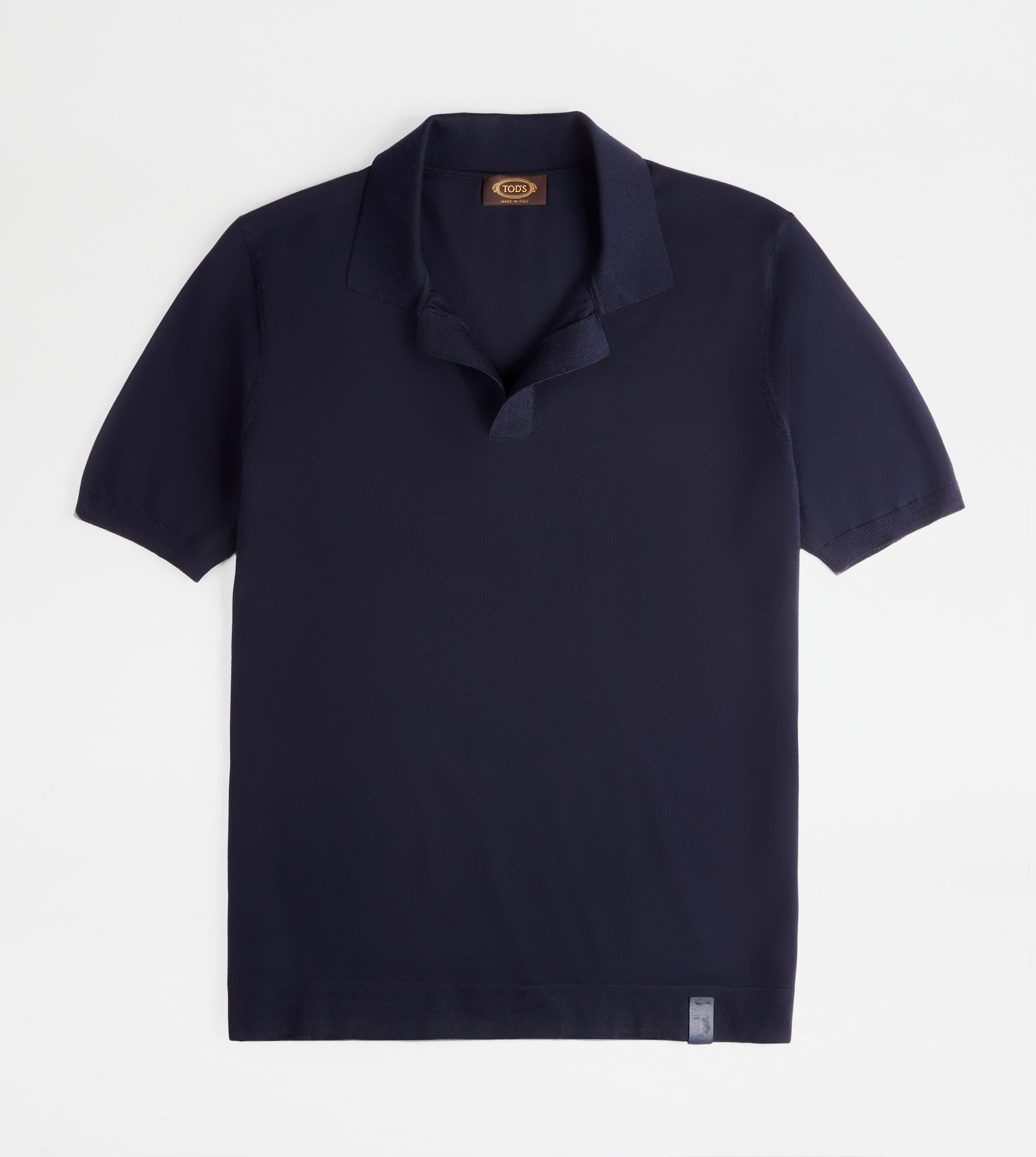 POLO SHIRT IN WOOL KNIT - BLUE - 1