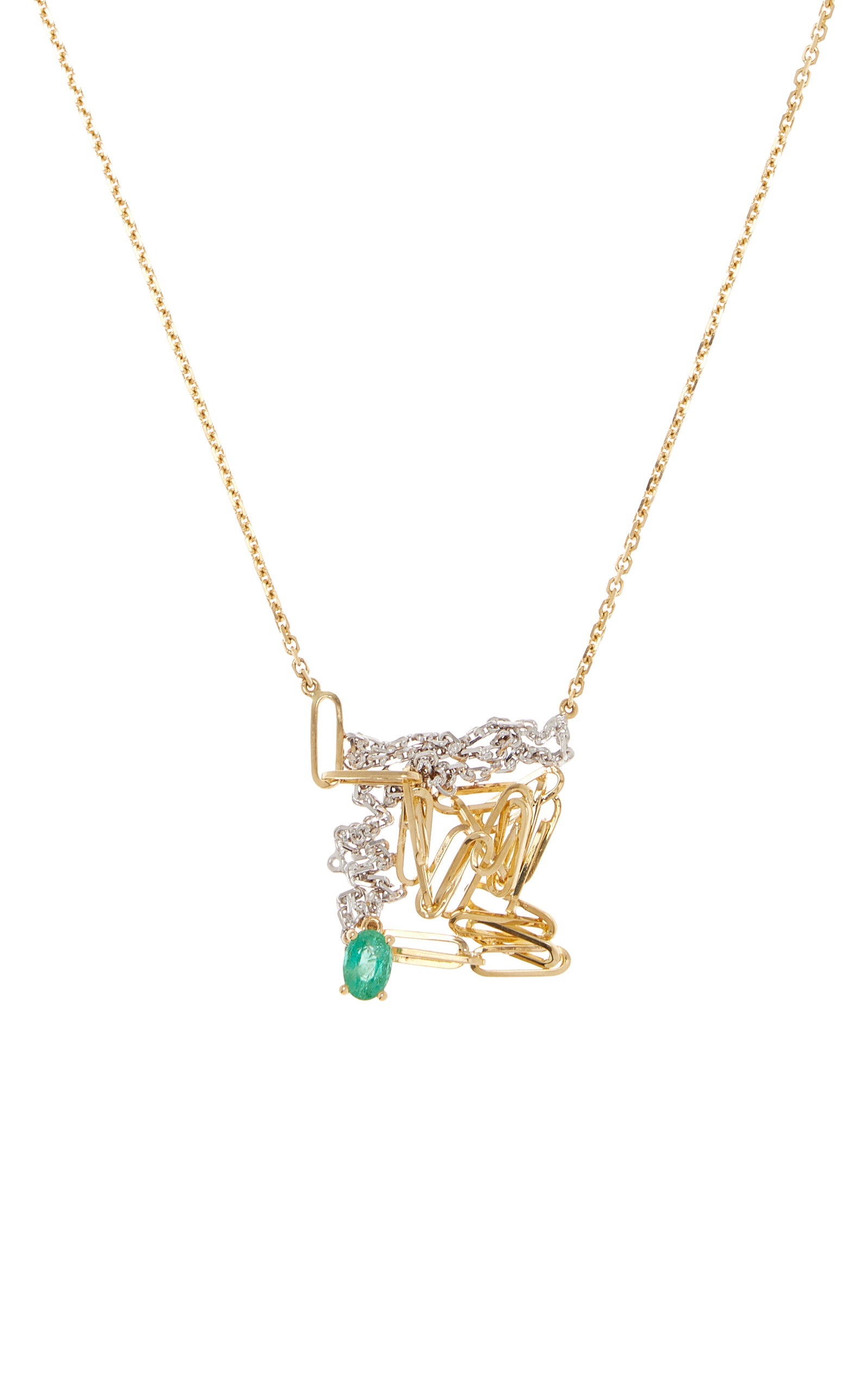 Tangled 18K Yellow Gold Diamond Necklace gold - 3