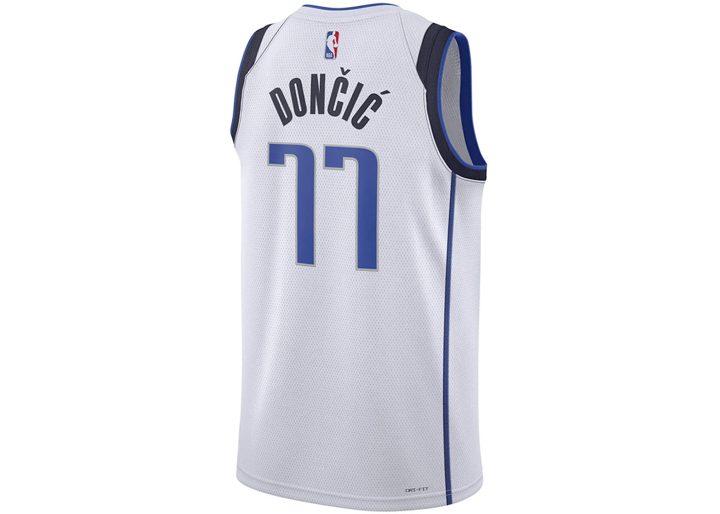 Nike NBA Dallas Mavericks Luka Doncic Association Edition Swingman Dri-Fit Jersey White/Blue - 2