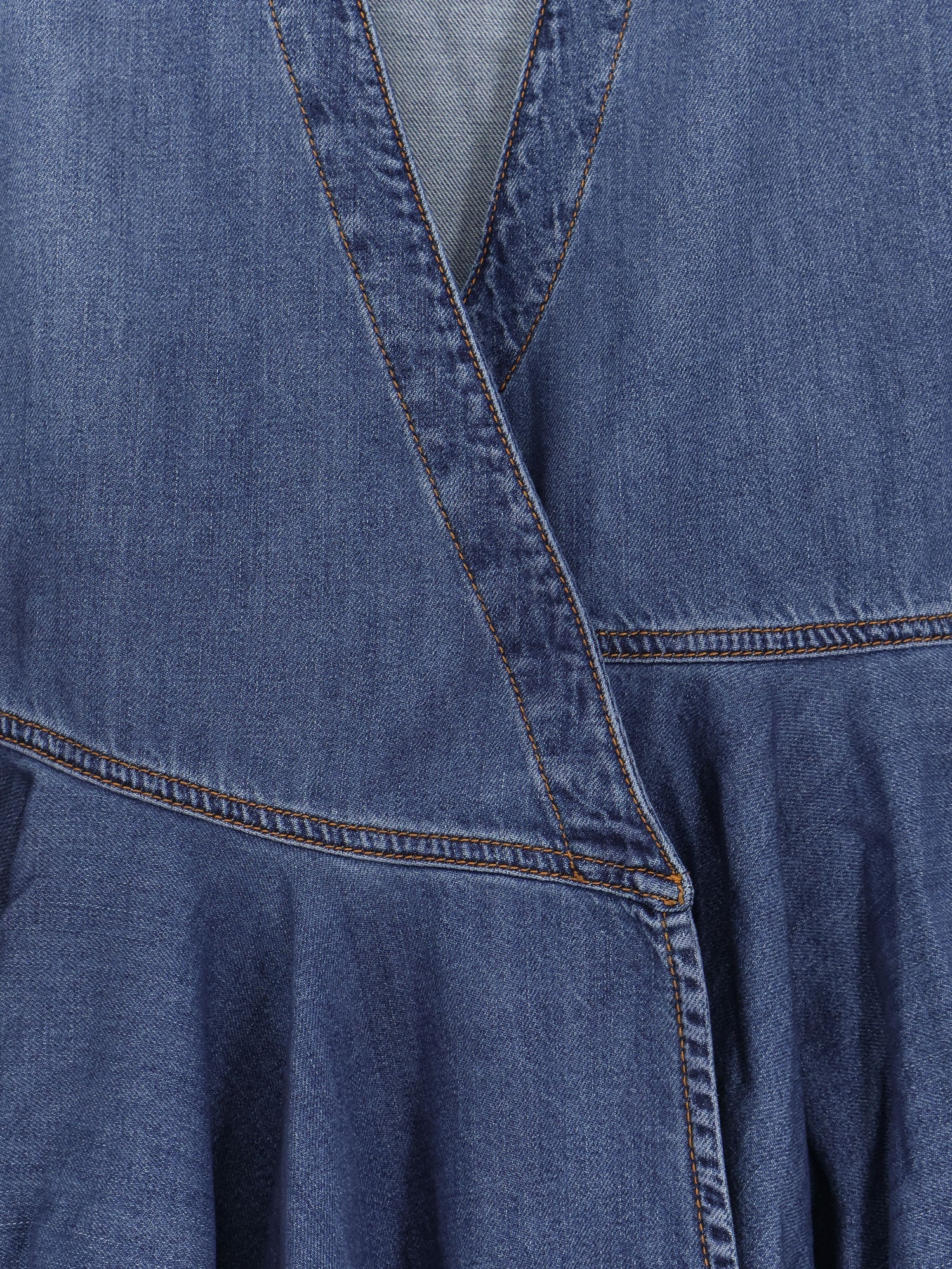 Alaia Women Wrap Denim Dress - 5