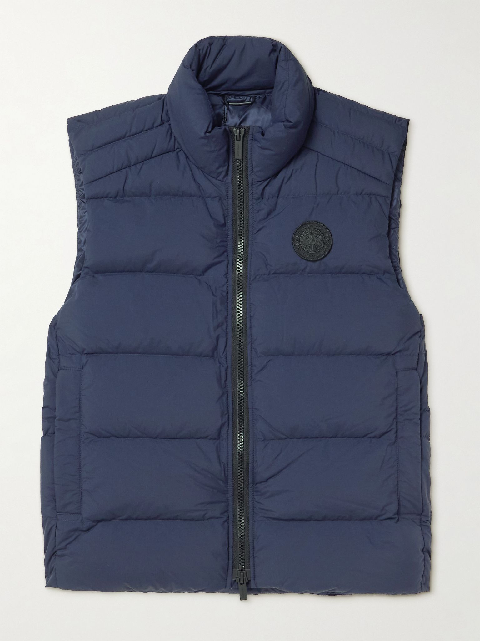 Crofton Slim-Fit Logo-Appliquéd Quilted Enduraluxe® Down Gilet Navy - 1