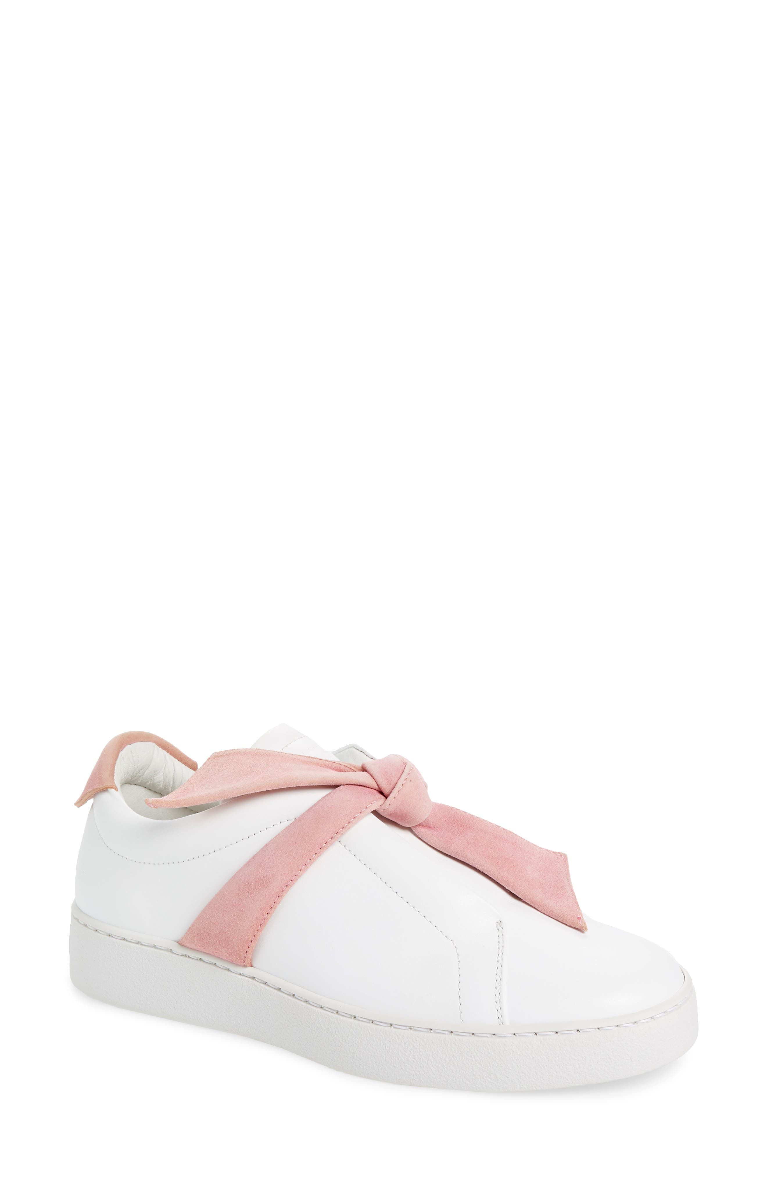 Alexandre Birman Clarita Bow Sneaker in Pink/White at Nordstrom - 1