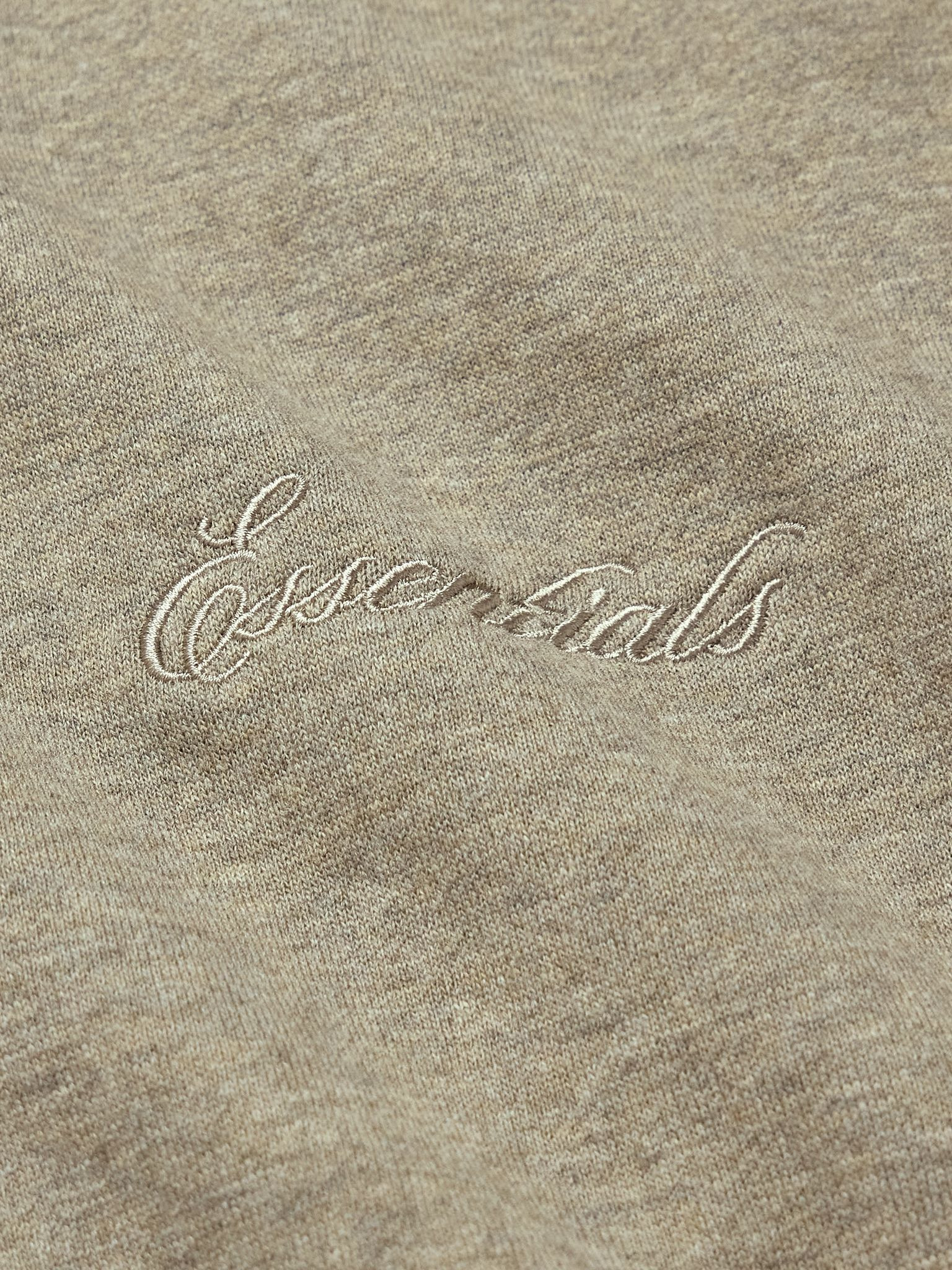 Oversized Logo-Appliquéd Cotton-Blend Jersey Zip-Up Sweatshirt Taupe - 5