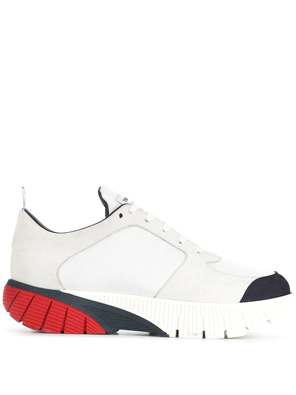 tricolour sole sneakers - 1