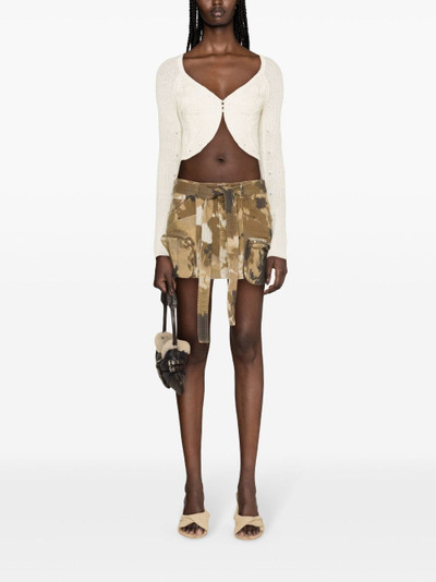 Blumarine camouflage-print mini skirt outlook