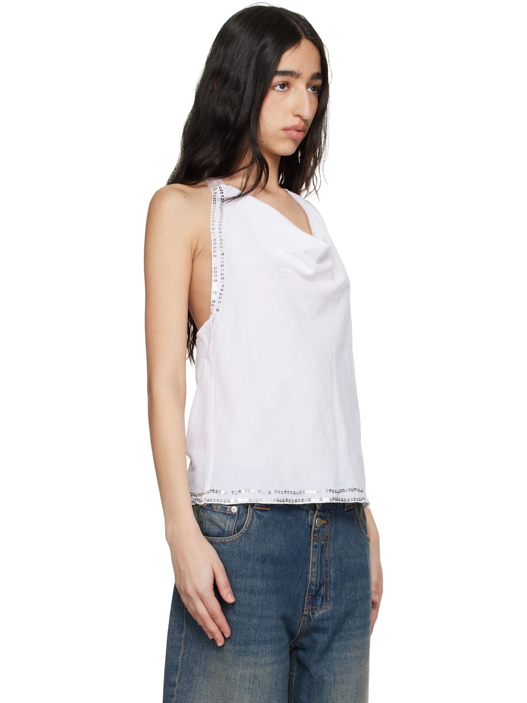 White Cala Halter Top - 2