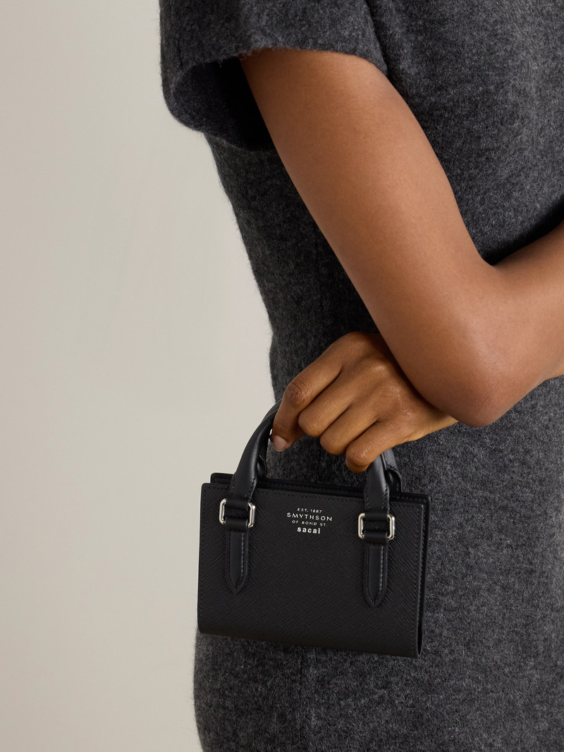 Smythson + Sacai Textured-leather Passport Holder outlook