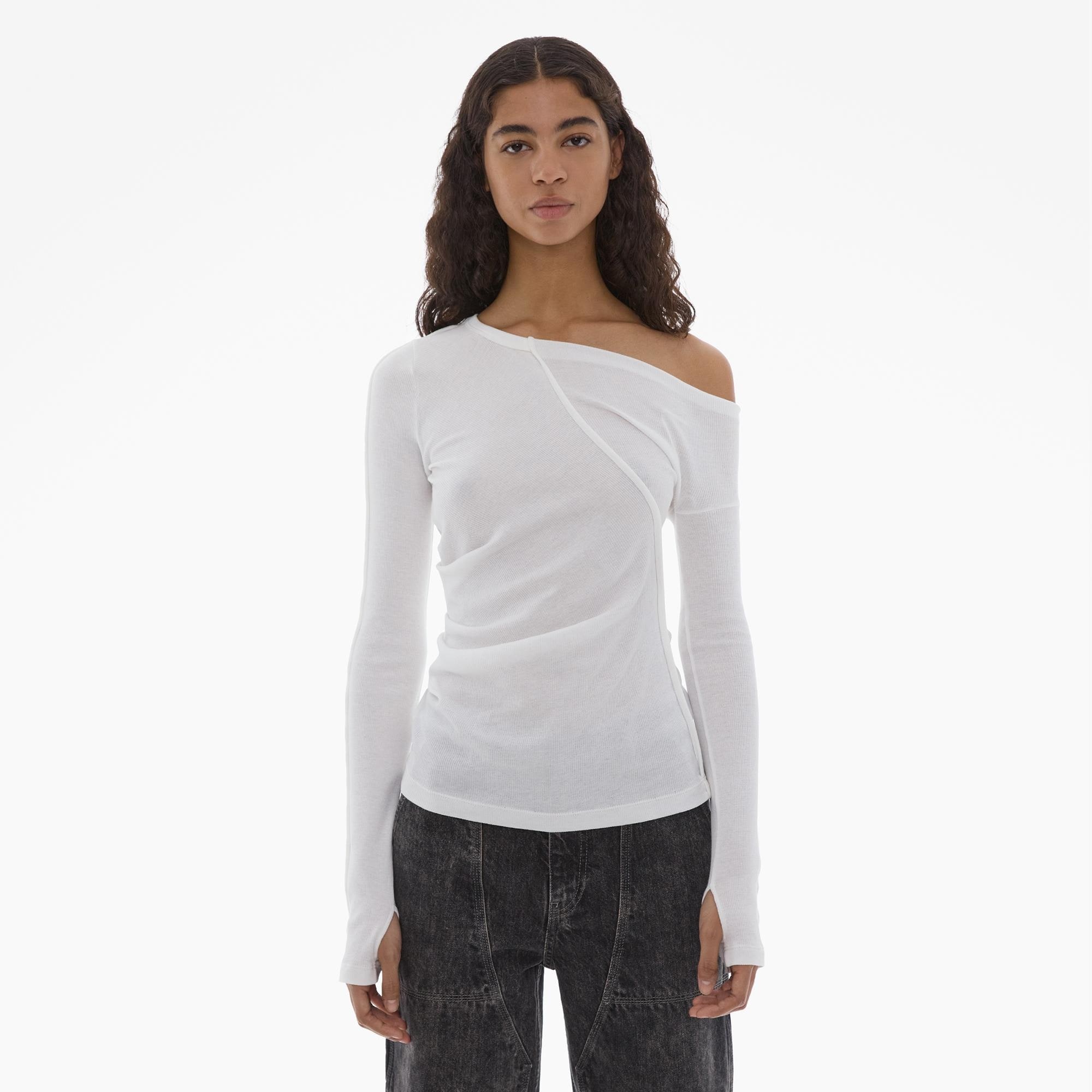 ASYMMETRIC LONG SLEEVE TOP - 3