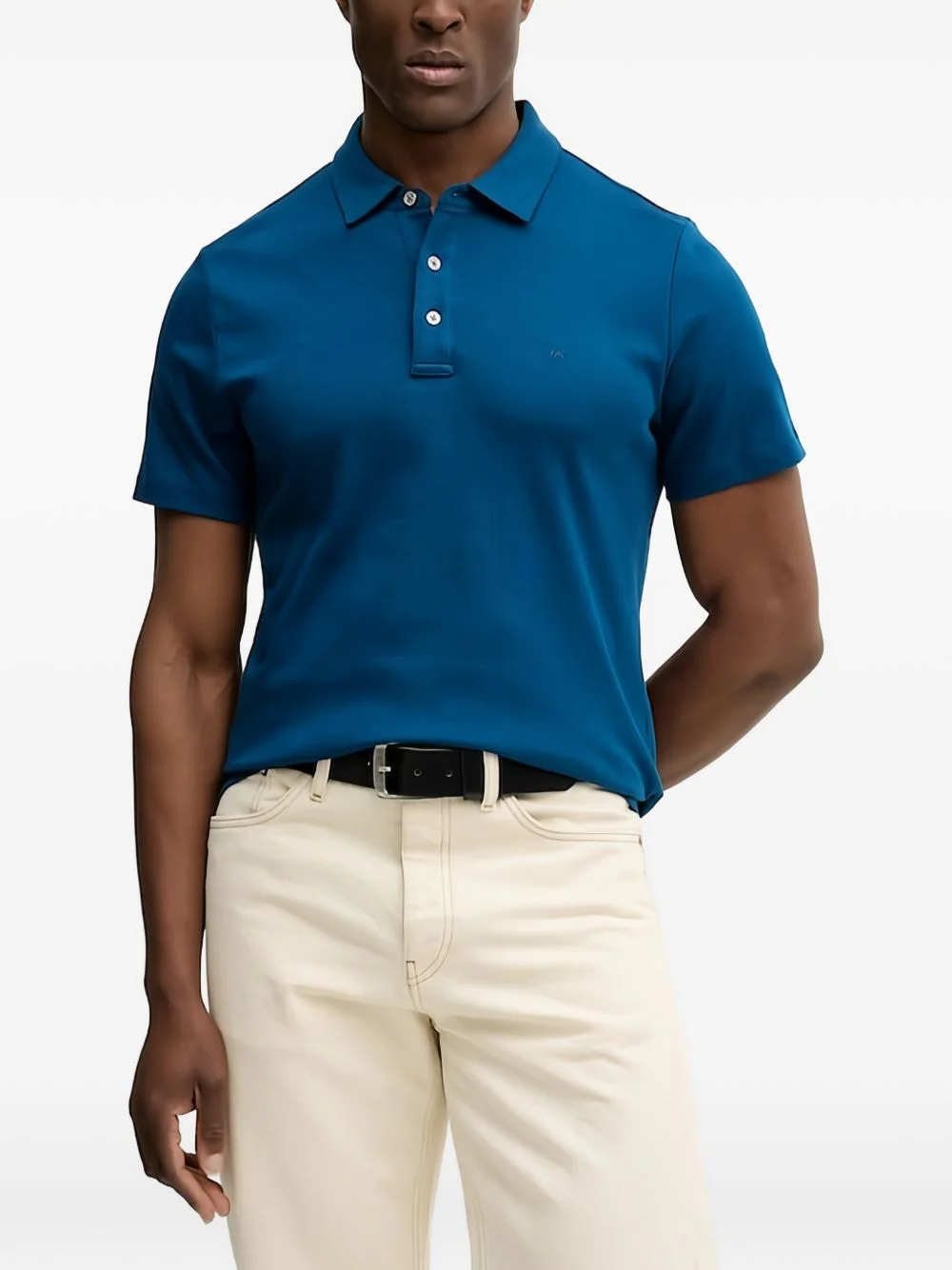 buttoned polo shirt - 1