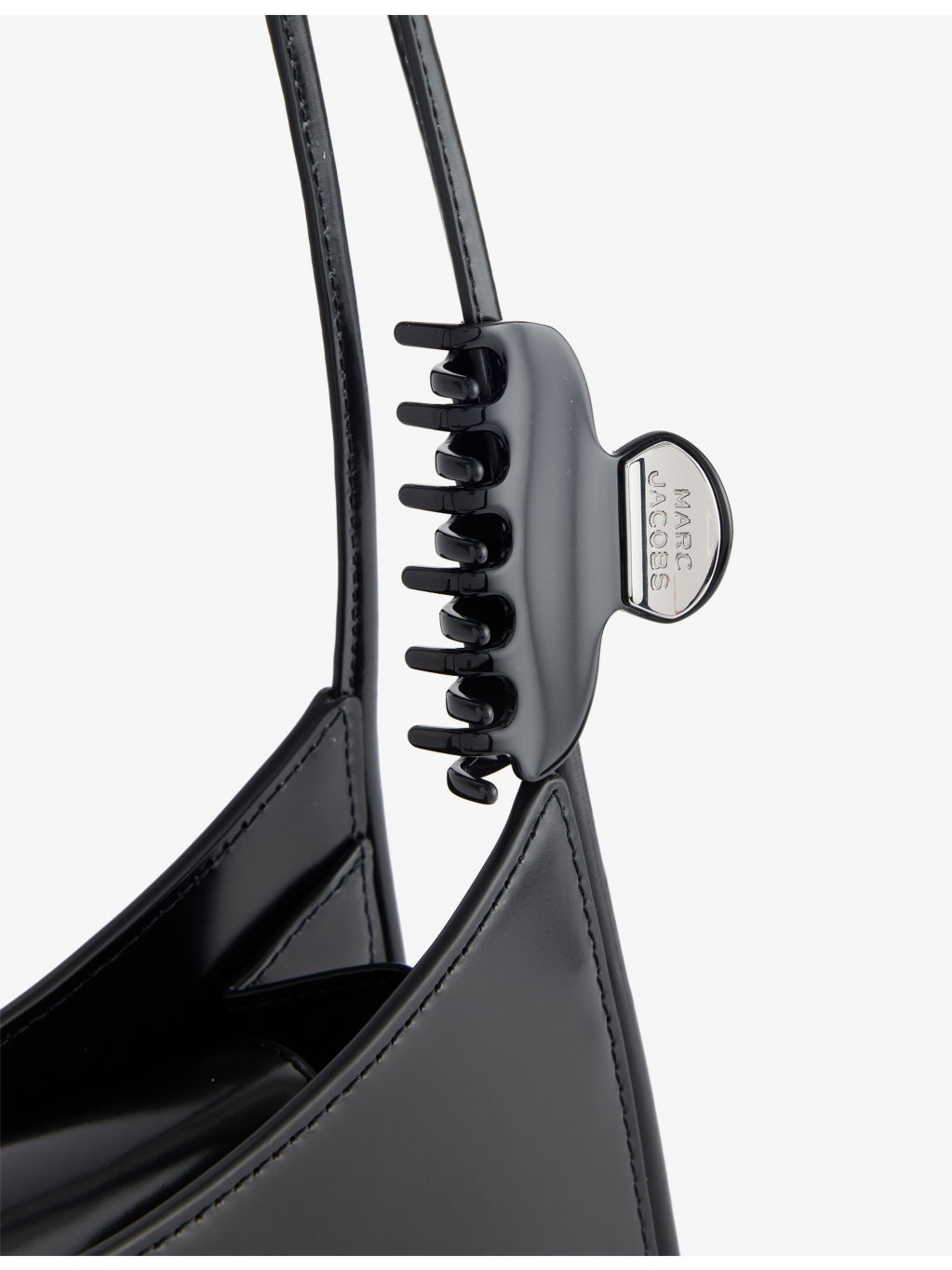 Claw Clip Leather Shoulder Bag - 5