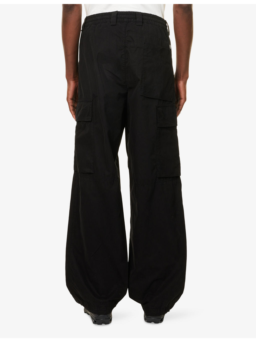 Microreps Wide-Leg Cotton Cargo Trousers - 4