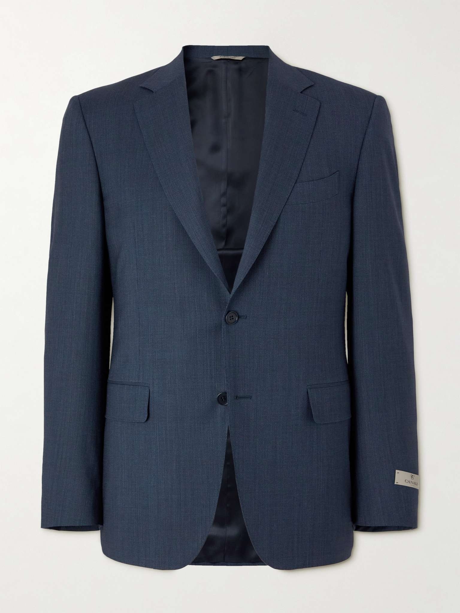 Canali single-breasted wool blazer - Blue