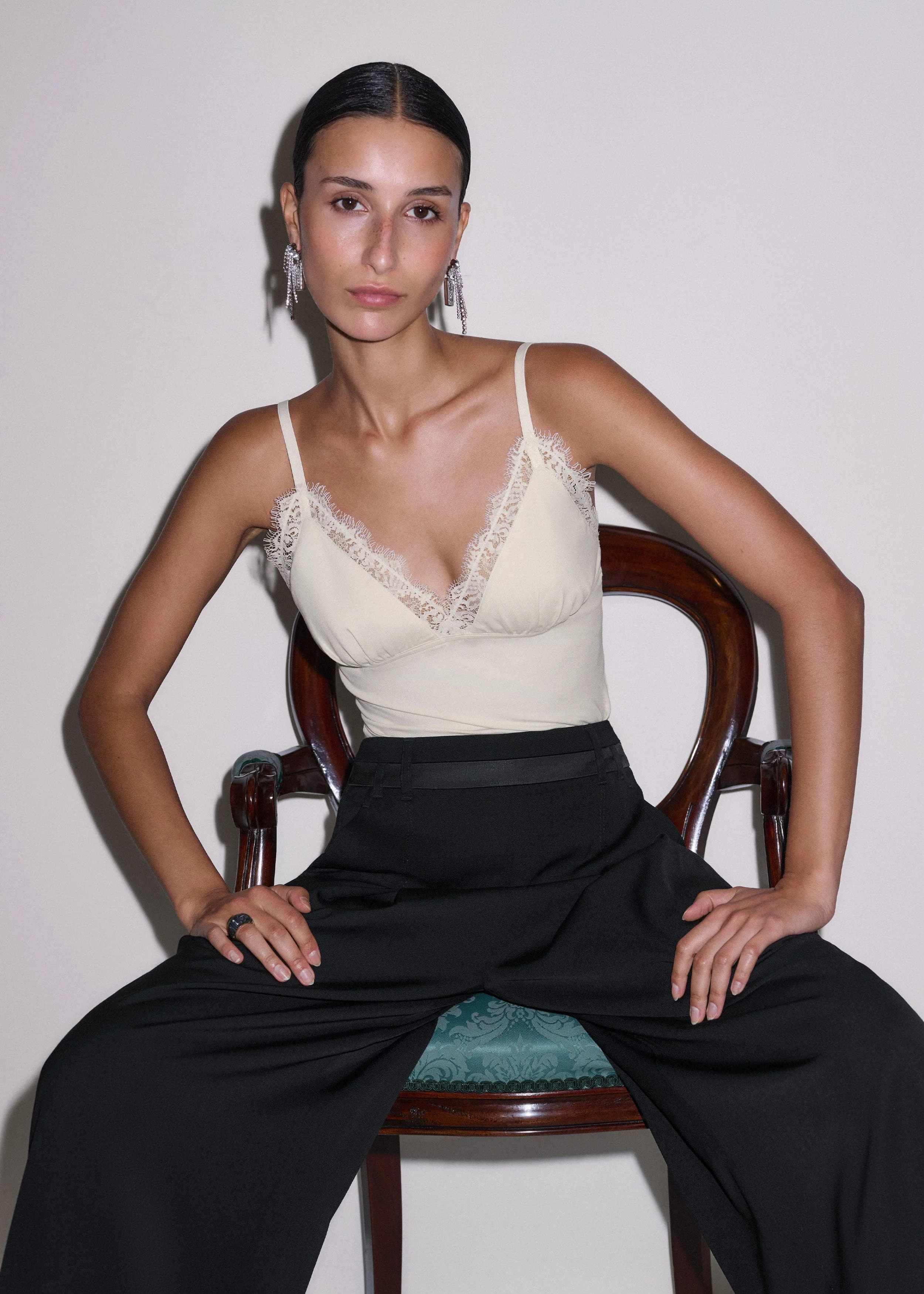 Lace Trim Cami Top - 1