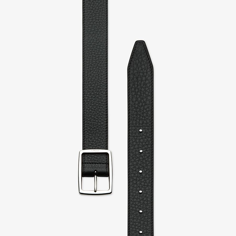 Black leather belt - 2